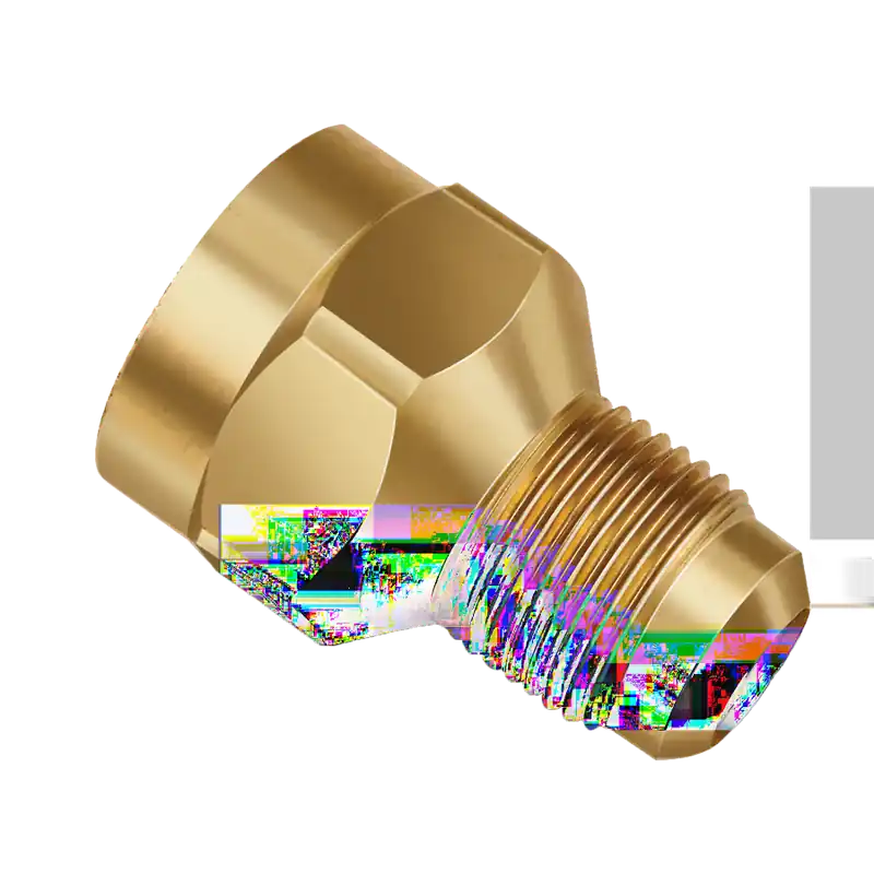 JB Industries U3-6A Brass Adapter, 3/8 Flare x 1/8 Female Pipe Adapter
