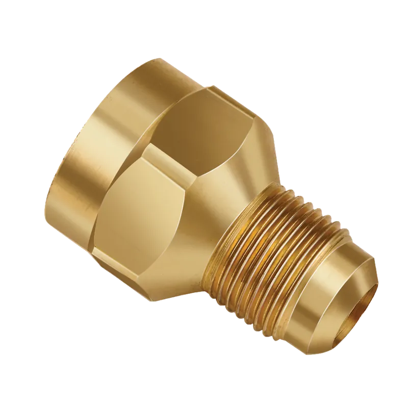 JB Industries U3-6C Brass Adapter, 3/8 Flare x 3/8 Female Pipe Adapter