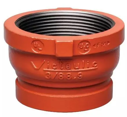 Victaulic F040080P00 4 In. Grooved x FIPT Ductile Iron Adapter