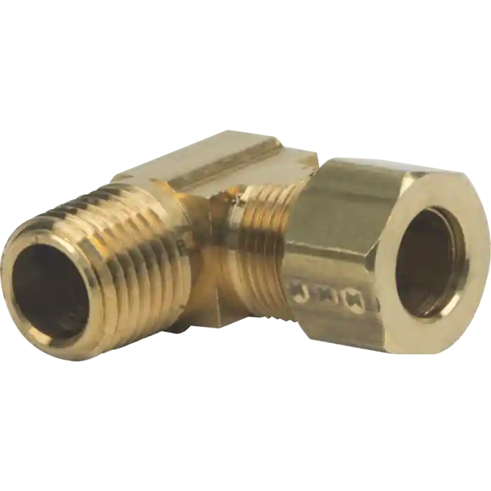 BrassCraft 69-6-4X 3/8 in. O.D. Compression x 1/4 in. MIP No-lead Brass 90 Degree Male Reducing Elbow