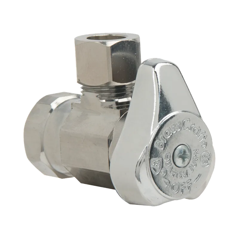BrassCraft G2R07XCD 1/2 in. FIP Inlet x 1/4 in. OD Comp Outlet 1/4-Turn Angle Stop