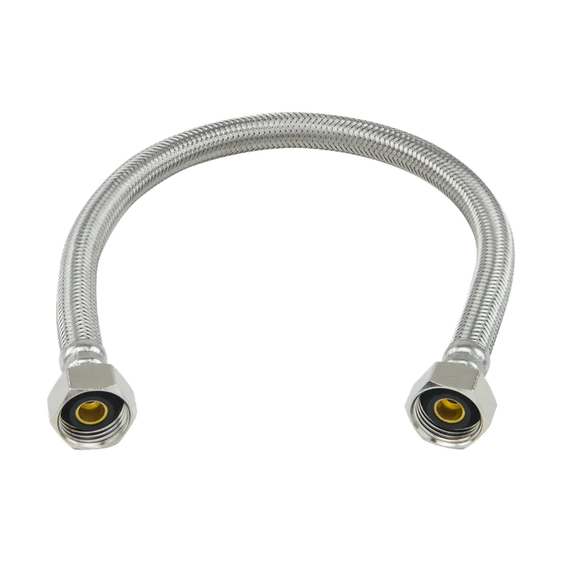 BrassCraft PLS8-16AF 1/2 in. FIP x 1/2 in. FIP x 16 in. Length Braided Stainless Steel Faucet Connector