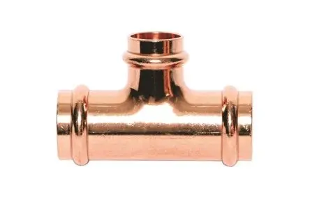 Mueller PF 04092 Copper Tee P x P x P, 1-1/2 X 1-1/4 X 1