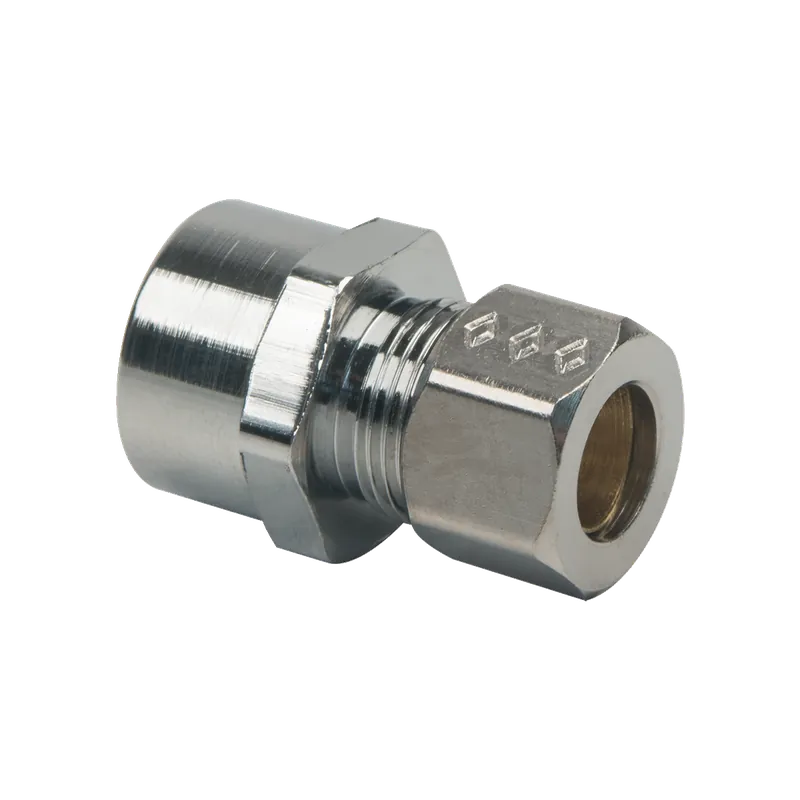 BrassCraft 14R 1/2 in. Nom Sweat x 3/8 in. O.D. Tube, Drill Through (No Tube Stop) Sweat Compression Adapter