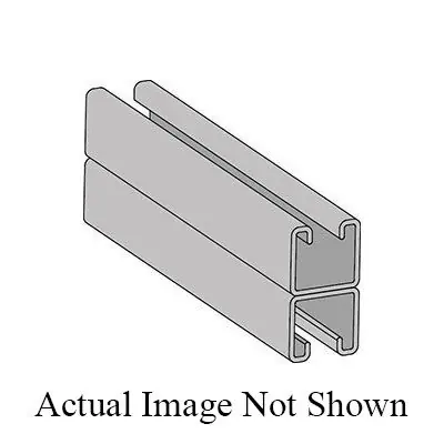 Anvil 2400001760 Fig AS 200Eh Btb Back-To-Back Welded Channel With Elongated Holes, 2 In Spacing, 12 Ga Thk, 20 Ft L
