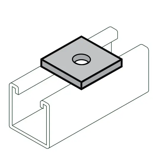Anvil 2400208985 Square Washer, 3/4 In Nominal, Carbon Steel, Electro-Galvanized