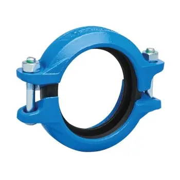Victaulic L040807HP0 Installation-Ready 4 in Grooved x Grooved Blue Enamel Ductile Iron Rigid Coupling