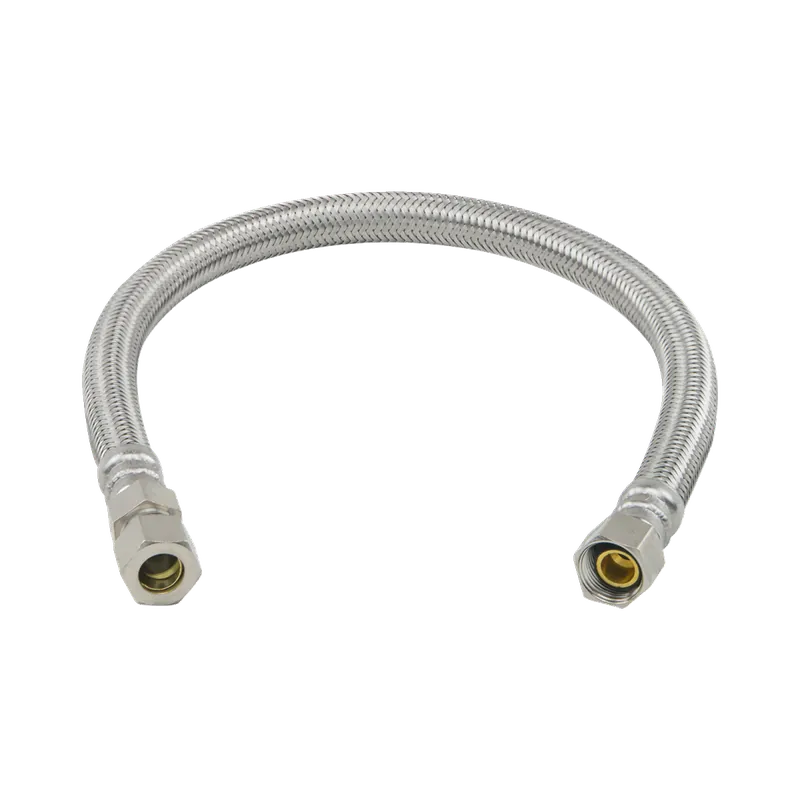 BrassCraft PLS1-16KC F 3/8 in. Compression x 3/8 in. Compression x 16 in. Length Braided Stainless Steel Faucet Connector