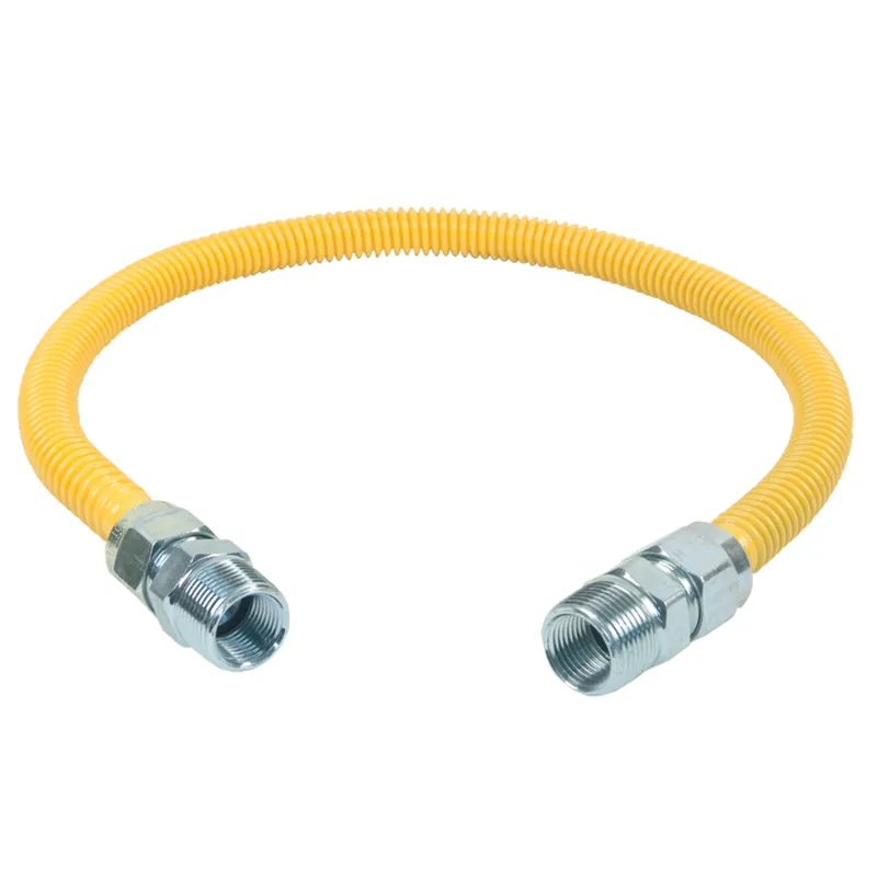 BrassCraft CSSC11-30 ProCoat Stainless Steel Gas Connector 3/4 in. MIP x 3/4 in. MIP 1/2 in ID 5/8 in. OD 30 in. Length