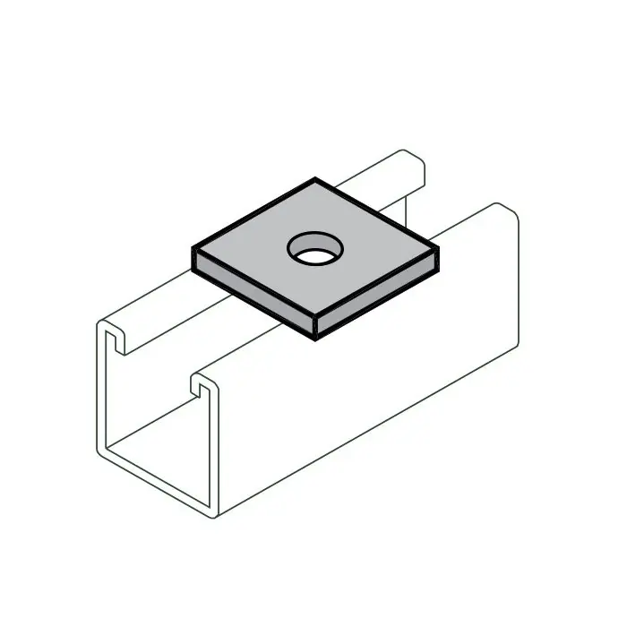 Anvil 2400208969 Fig As 619 Square Washer, 5/8 In, Carbon Steel, Electro-Galvanized