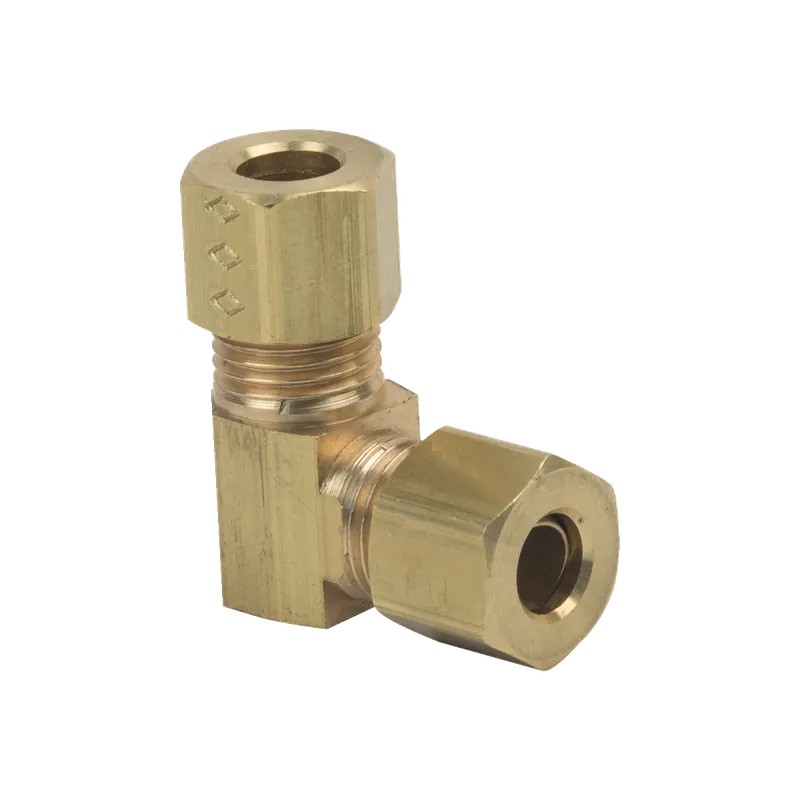 BrassCraft 65-4 1/4 in. O.D. Compression x 1/4 in. O.D. Compression Brass 90 Degree Elbow Fitting