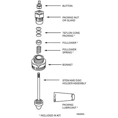 Honeywell 14003294-002/U Valve Repack Kit - Steam Applications 1/2 in. to 1-1/4 in.