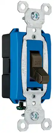 Pass & Seymour CS15AC1 15 Amp 120/277 VAC 1-Pole Brown Glass Reinforced Nylon Screw Mounting Toggle Switch