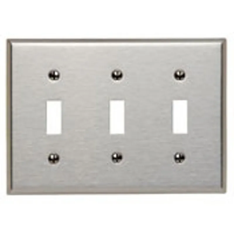 Leviton 84111-40 3-Gang Toggle Device Switch Wallplate, Oversized