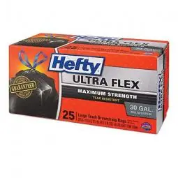 True Value E80627 Ultra Flex25-Count 30-Gallon Black Ultra Large Drawstring Trash Bag
