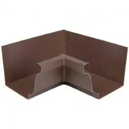 True Value 2520119 Gutter Inside Mitre, Brown Aluminum, 5-In.