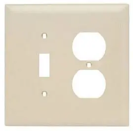 Pass & Seymour TPJ18I Wall Plate Combination Jumbo Ivory