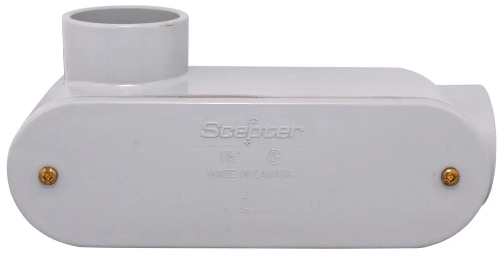 Scepter 077525 BODY CONDUIT 1-1/2IN PVC 2 THD GRA