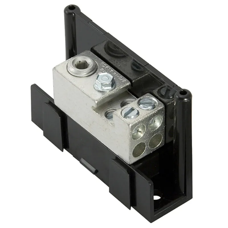 ILSCO PDA-14-2/0-1 Power Distribution Block, Modular Design, Dual Rated, Line Conductor Range 2/0-14, Load Range 4-14, 1 Port Per Pole Line Side, 4 Ports Per Pole Load Side, Adder Block, UL, CSA