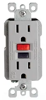 Leviton 8599-GY GFCI Receptacle 15A Single