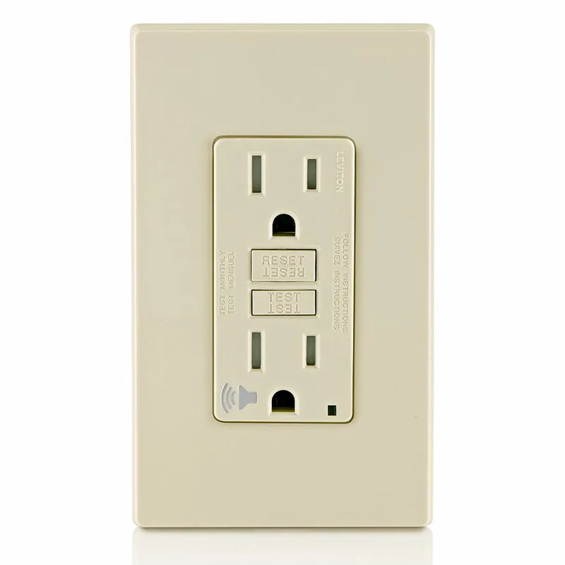 Leviton GFTA1-T Audible Self-Test Tamper Resistant GFCI Receptacle 15A-125V