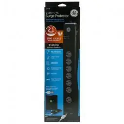 TRUE VALUE 25795 GE 2-USB / 7-Outlet Surge Protector