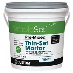 TRUE VALUE STTSW1-2 Gallon White Thin Set Mortar