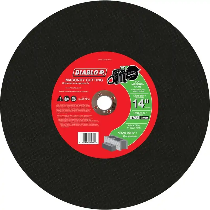 Diablo DBD140125A01C Type 1 14 In. x 1/8 In. x 1 In. Masonry Cut-Off Wheel