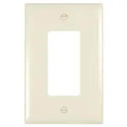 Pass & Seymour TPJ26LA Wallplate Unbreakable Decorator 1-Gang 3.312 Width x 5.06 Height Nylon Light Almond