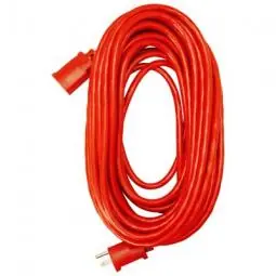 TRUE VALUE 02409ME Master Electrician Extension Cord 14/3 SJTW Red Round Vinyl 100-Ft.