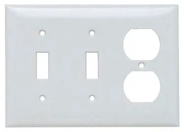 Pass & Seymour SP28W Wall Plate Combination 3 Gang 2 Toggle 1 Duplex