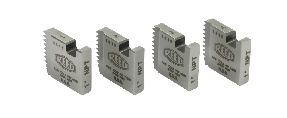 Reed 05610 R12+ Segmental Die, 1 in NPT Thread, Right Hand Thread, 4 Pieces, HSS