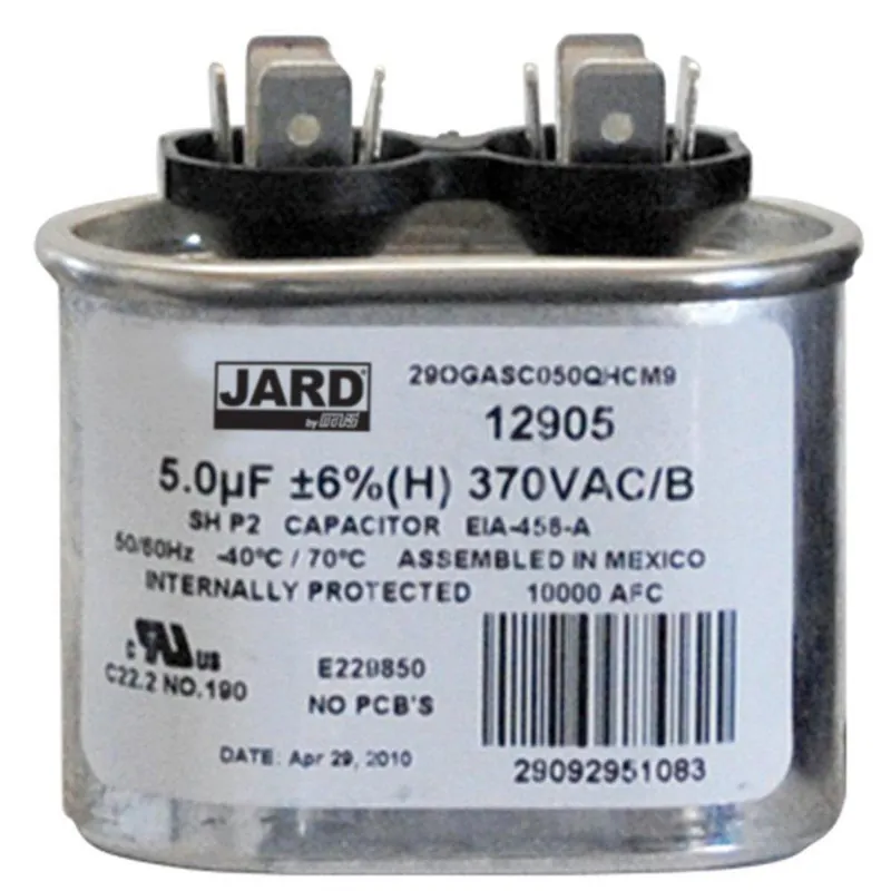 JARD 12905 5 MFD 370V Oval Run Capacitor