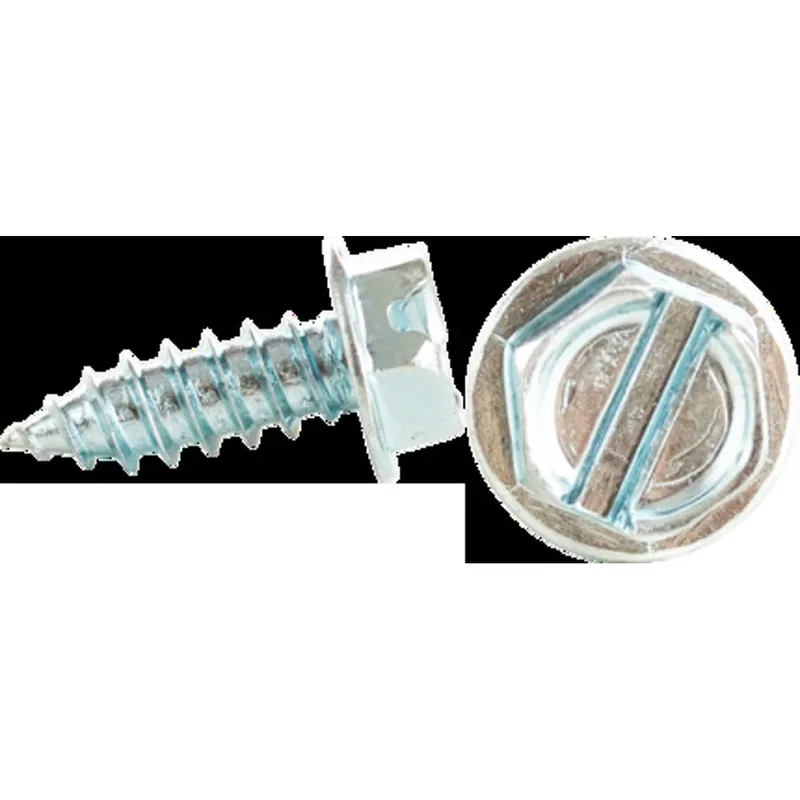 CULLY 77232J 12 x 2 Sheet Metal Screws, Hex Washer Head, Slotted, Zinc Plated