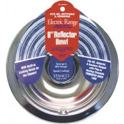 True Value 5075-6 Electric Range Reflector Bowl, Lock Notch, Chrome, 6 In.