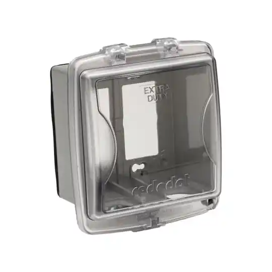 Red Dot 2CKPM Clear Non-Metallic 2-Gang 2-7/8 Inch Extra Duty Weatherproof Cover
