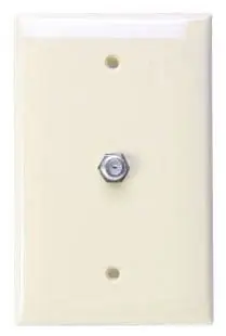 Leviton 40539-0MT Wall Plate and Jack Power (1 F Connector) Replacement MPN