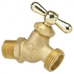 TRUE VALUE 102-303 Hose Bibb, Straight, No-Kink, Brass, 1/2 MP x 1/2-In. Internal Solder
