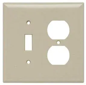 Pass & Seymour SPJ18I Wall Plate Combination Ivory Junior Jumbo