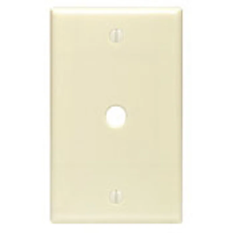 Leviton 80513-W 1-Gang .312-Inch Hole Device Telephone/Cable Wallplate, Midway Size
