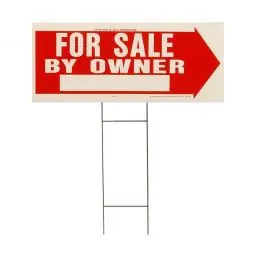 TRUE VALUE RS-802 Hy-Ko Sign, For Sale By Owner, Plastic, 10 x 24-In.