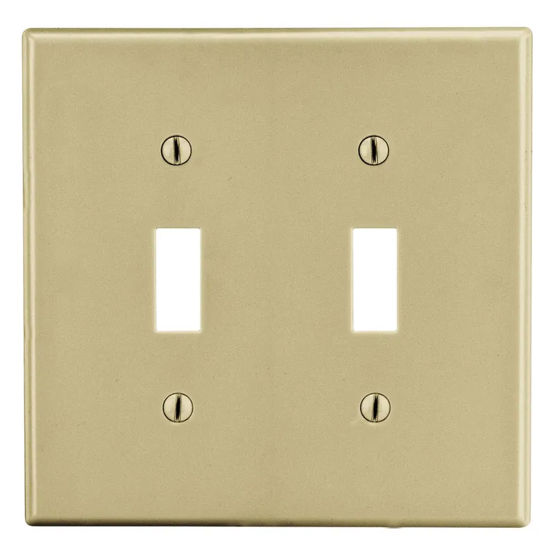 Hubbell PJ2I HUBW WALLPLATE M-SIZE 2-G 2) TOG IV 2G SWITCH WALLPLATE