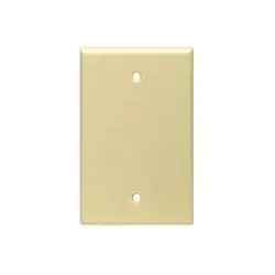 Leviton 80514 1-gang No Device Blank Wallplate, Midway Size, Thermoset, Box Mount, Brown
