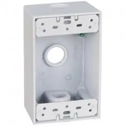True Value FSB50-3-W White Weatherproof 1-Gang Rectangular Outlet Box