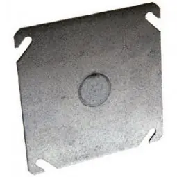 TRUE VALUE 8753 4 x 1/2-Inch Square Flat Knockout Box Cover