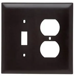 Pass & Seymour TPJ18 Wall Plate Combination Jumbo Brown