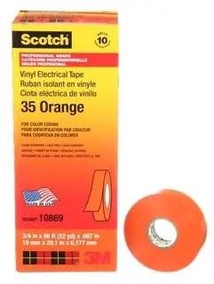 3M 35-ORANGE-3/4X66FT Electrical Tape