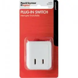 True Value 4404WBPCC8 Pass & Seymour - Legrand 15A White Plug In Cord Switch