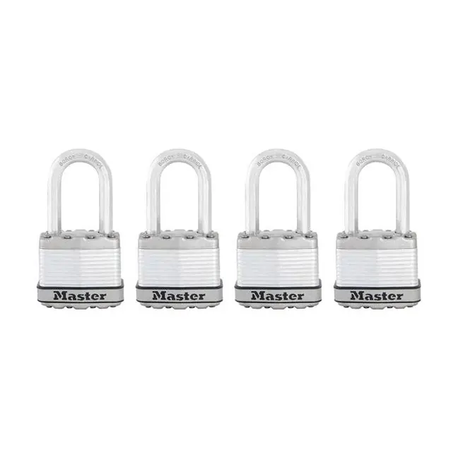 TRUE VALUE M1XQLFCCSEN Master Lock Magnum 4-Pack 1-3/4 Inch Laminated Lock