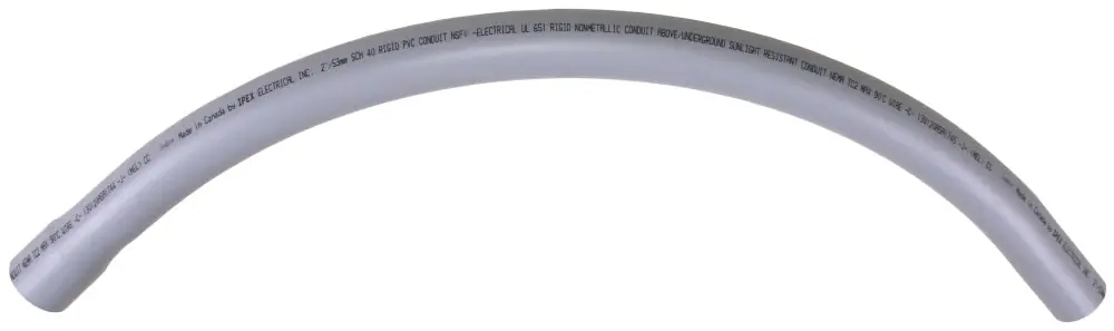 Scepter 068030 PVC Conduit 90 Degree Elbow 2 Inch 24 Inch Radius Bell End